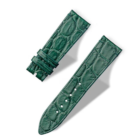Premium Alligator Leather Band for Apple Watch - Deep Green Color main image 4